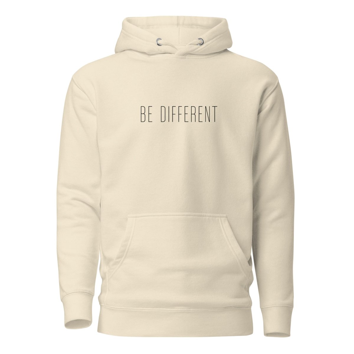 Hoodie Premium Unisexe – BE DIFFERENT (Noir) - Wearistic
