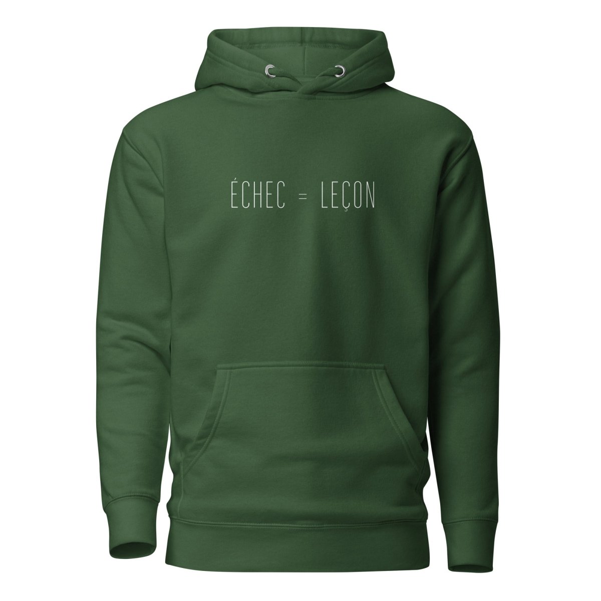 Hoodie Premium Unisexe – ÉCHEC = LEÇON (Blanc) - Wearistic