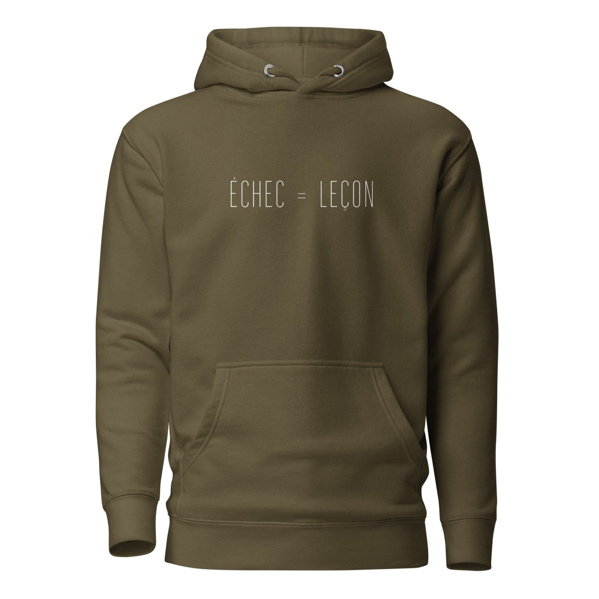 Hoodie Premium Unisexe – ÉCHEC = LEÇON (Blanc) - Wearistic