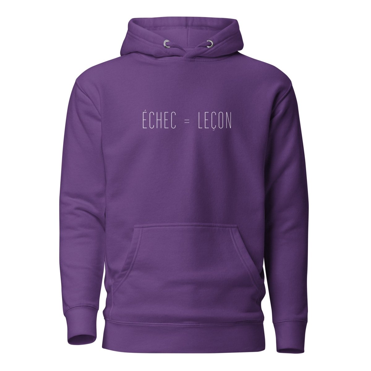 Hoodie Premium Unisexe – ÉCHEC = LEÇON (Blanc) - Wearistic