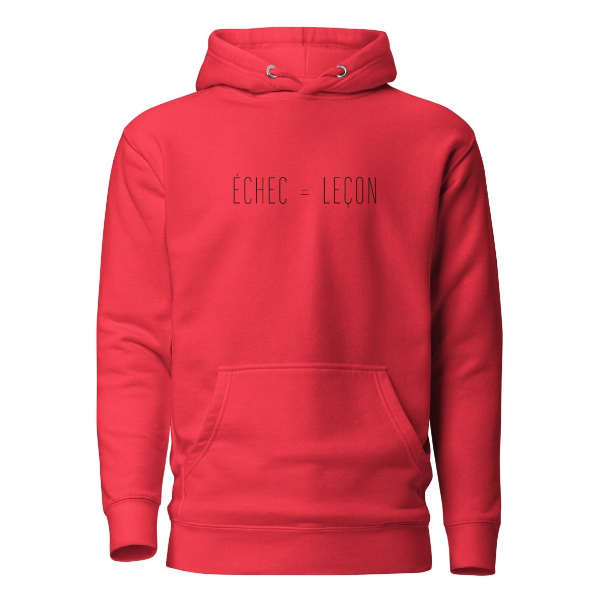 Hoodie Premium Unisexe – ÉCHEC = LEÇON (Noir) - Wearistic