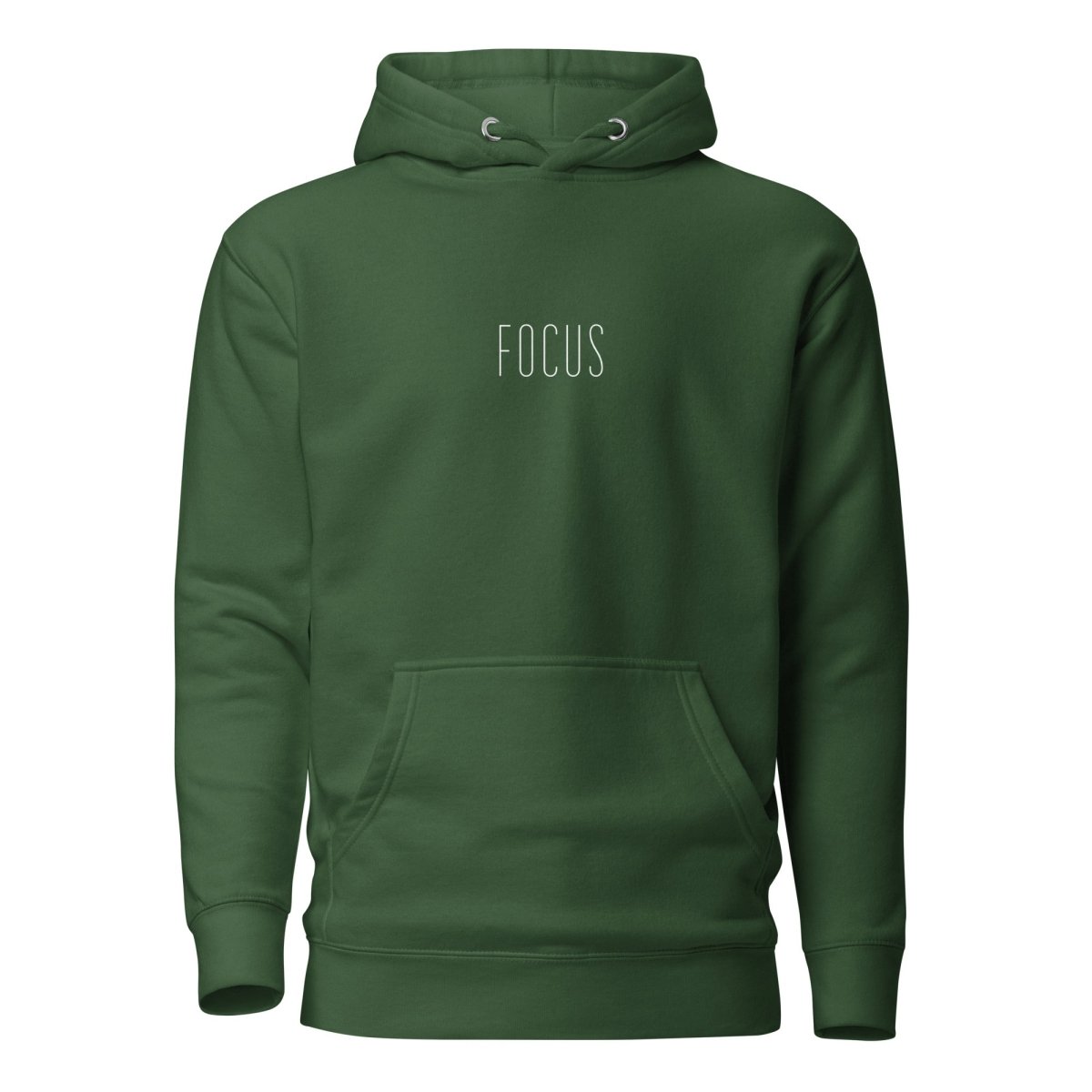 Hoodie Premium Unisexe – FOCUS (Blanc) - Wearistic