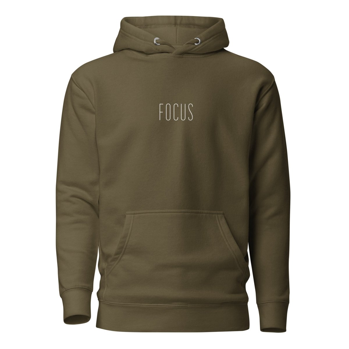 Hoodie Premium Unisexe – FOCUS (Blanc) - Wearistic