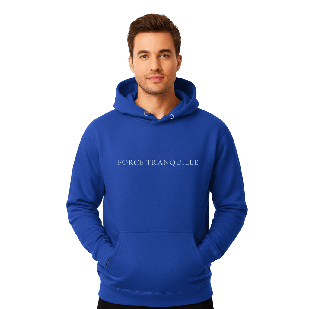 Hoodie Premium Unisexe – FORCE TRANQUILLE (Blanc) - Wearistic