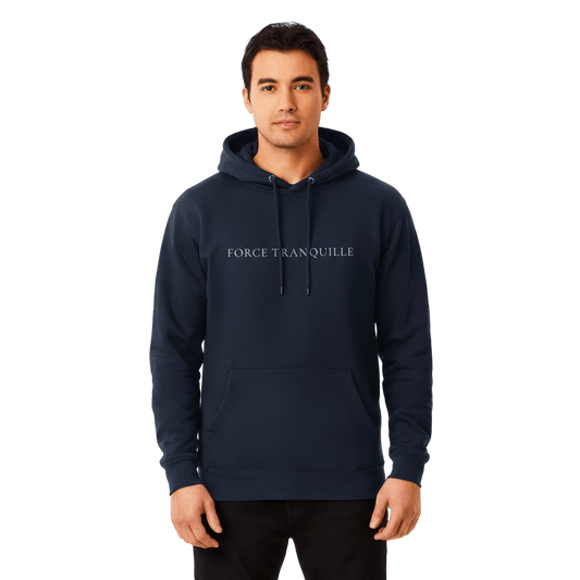 Hoodie Premium Unisexe – FORCE TRANQUILLE (Blanc) - Wearistic