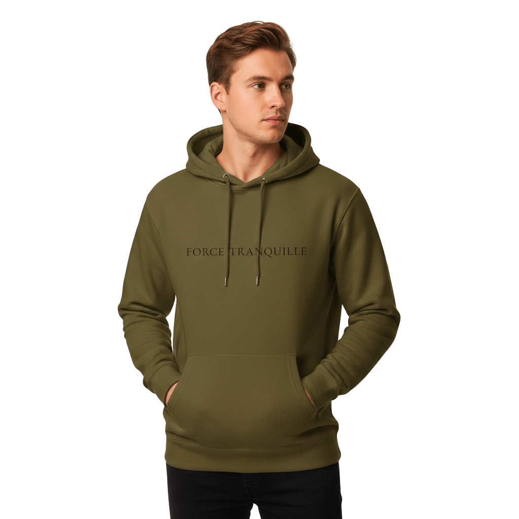 Hoodie Premium Unisexe – FORCE TRANQUILLE (Noir) - Wearistic