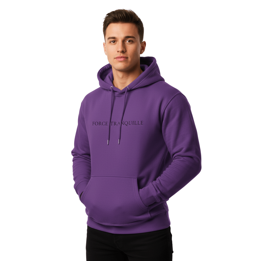 Hoodie Premium Unisexe – FORCE TRANQUILLE (Noir) - Wearistic