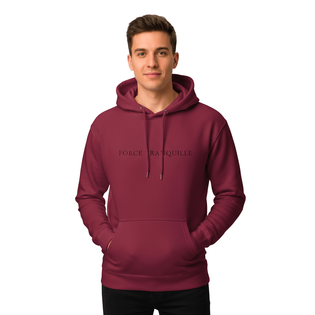 Hoodie Premium Unisexe – FORCE TRANQUILLE (Noir) - Wearistic
