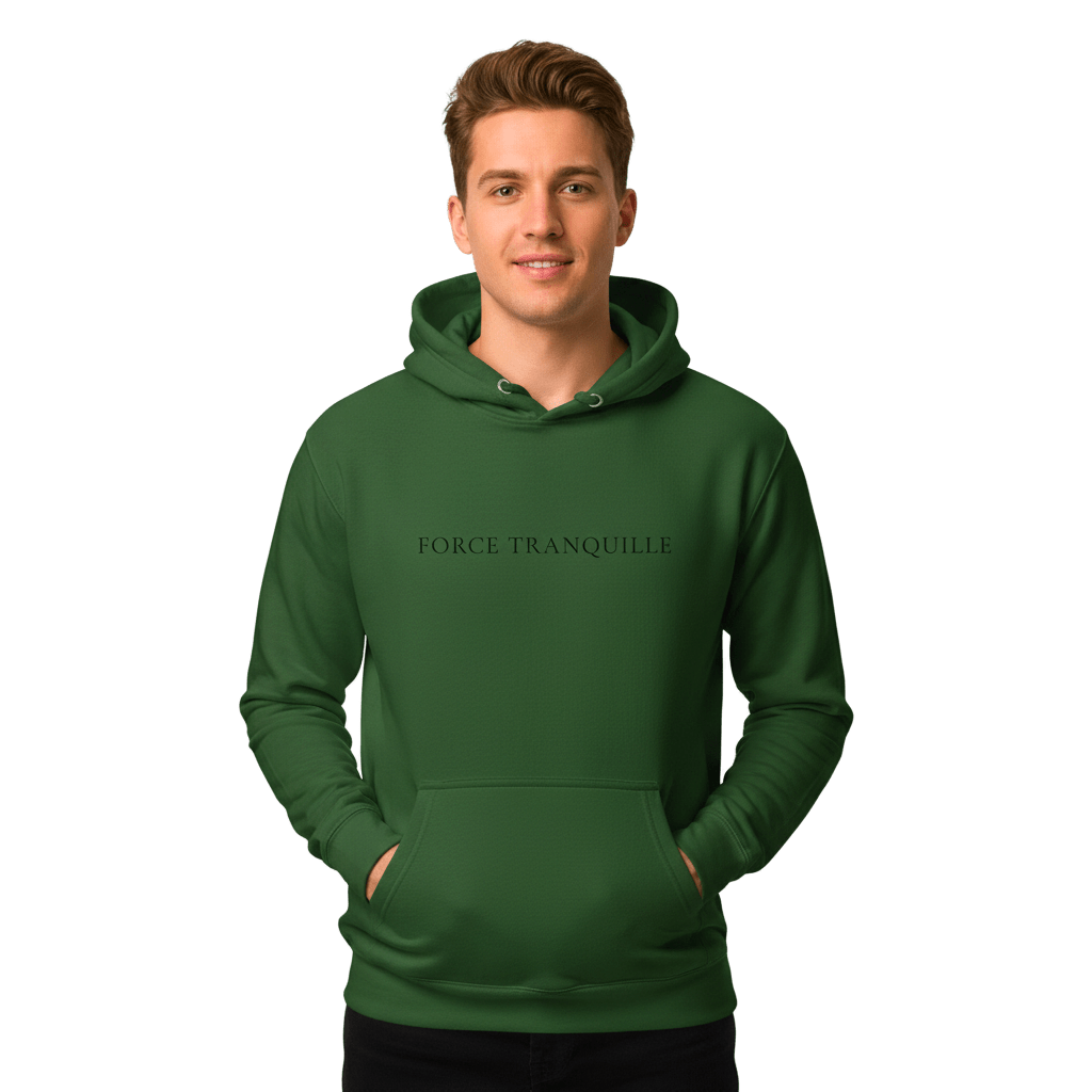 Hoodie Premium Unisexe – FORCE TRANQUILLE (Noir) - Wearistic
