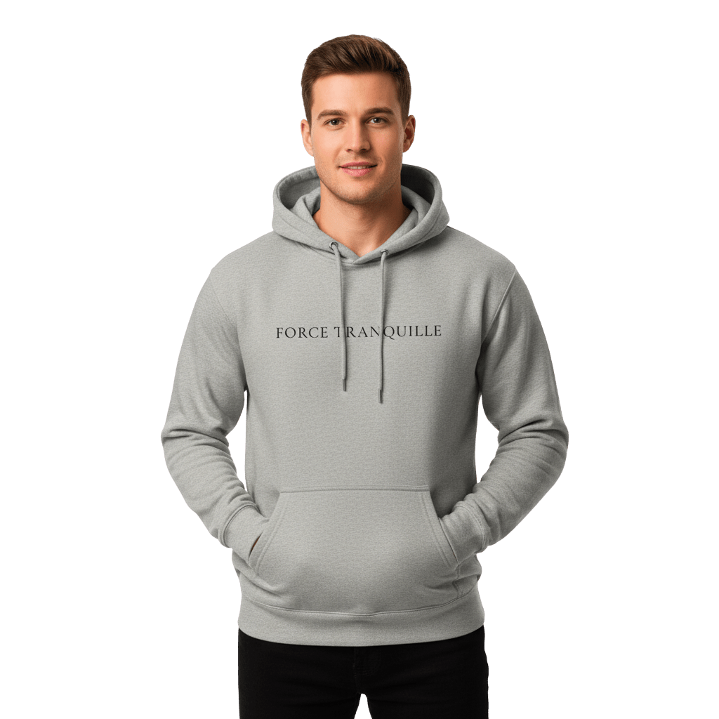 Hoodie Premium Unisexe – FORCE TRANQUILLE (Noir) - Wearistic