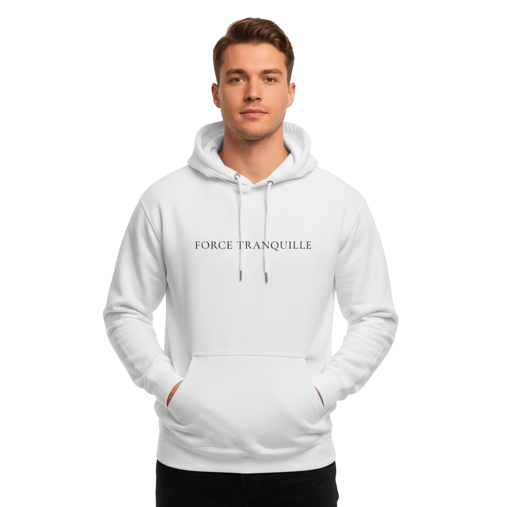Hoodie Premium Unisexe – FORCE TRANQUILLE (Noir) - Wearistic