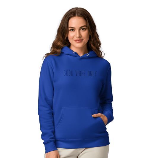 Hoodie Premium Unisexe – GOOD VIBES ONLY (Noir) - Wearistic