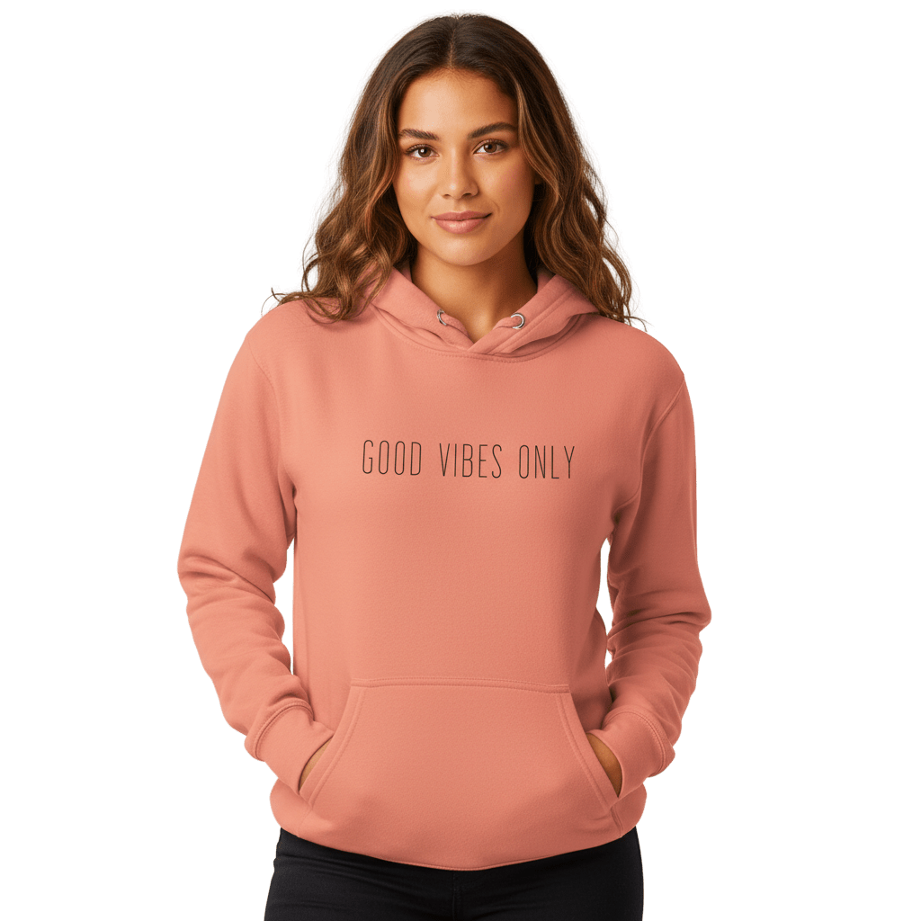 Hoodie Premium Unisexe – GOOD VIBES ONLY (Noir) - Wearistic