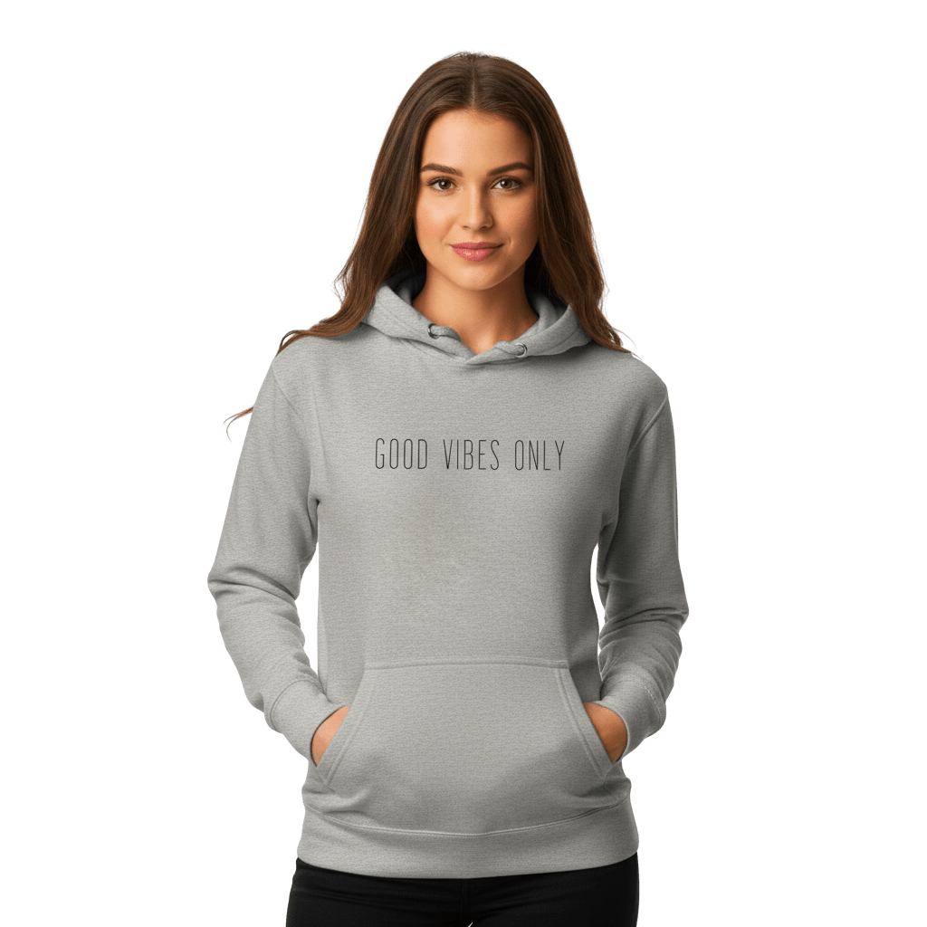 Hoodie Premium Unisexe – GOOD VIBES ONLY (Noir) - Wearistic