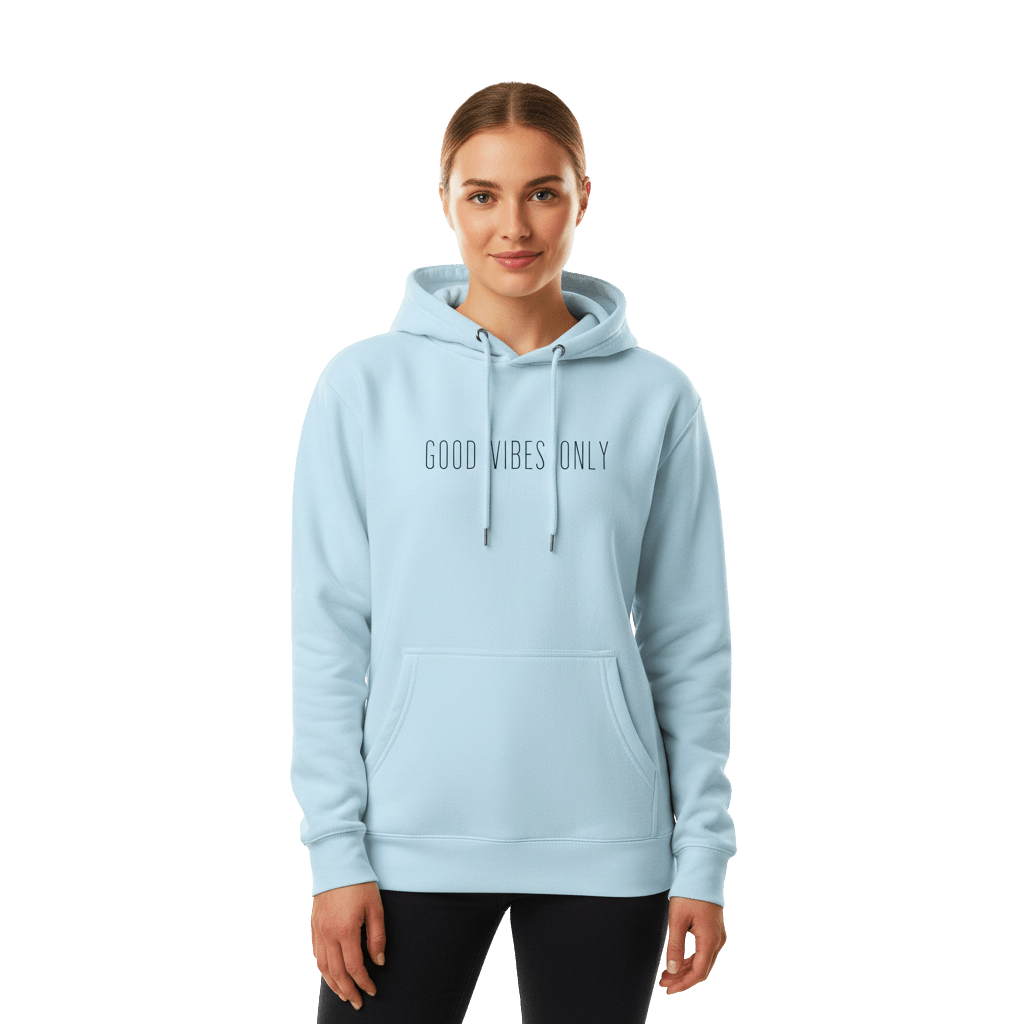 Hoodie Premium Unisexe – GOOD VIBES ONLY (Noir) - Wearistic