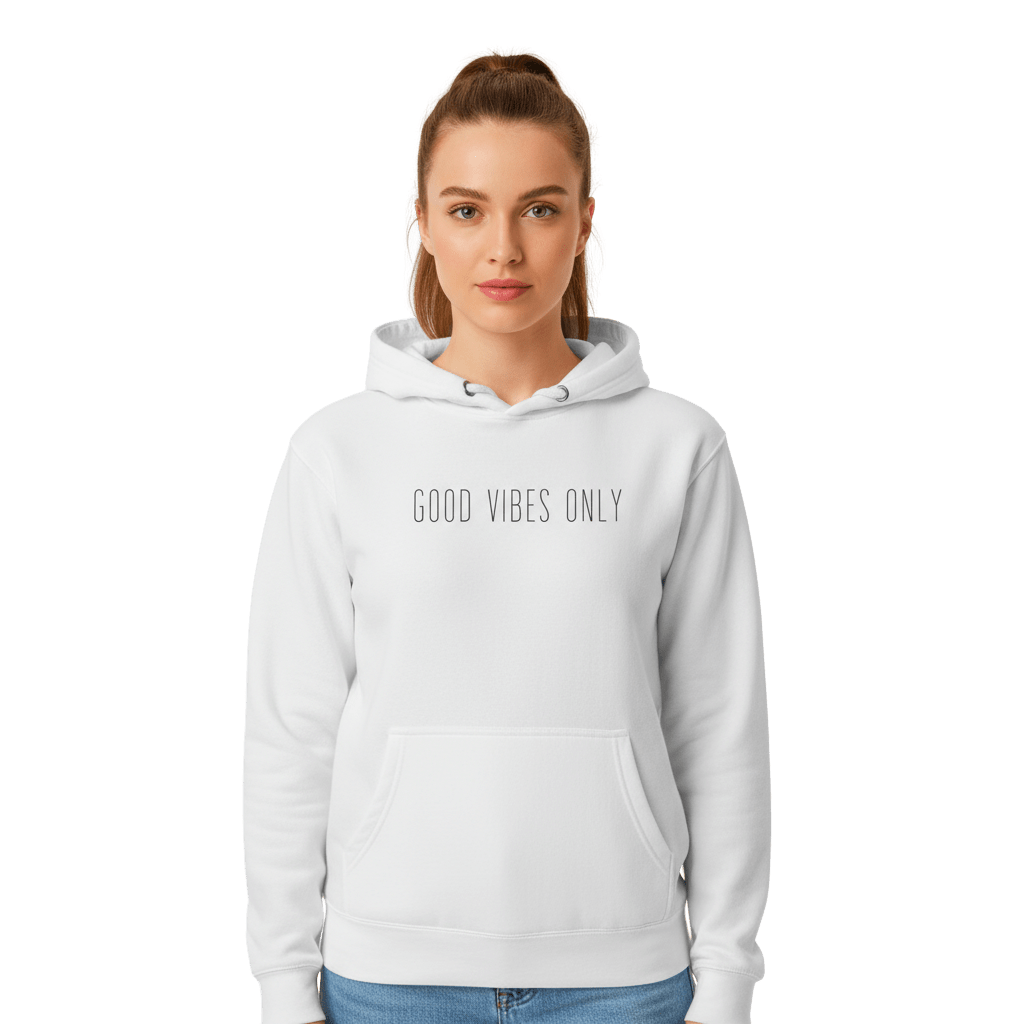 Hoodie Premium Unisexe – GOOD VIBES ONLY (Noir) - Wearistic