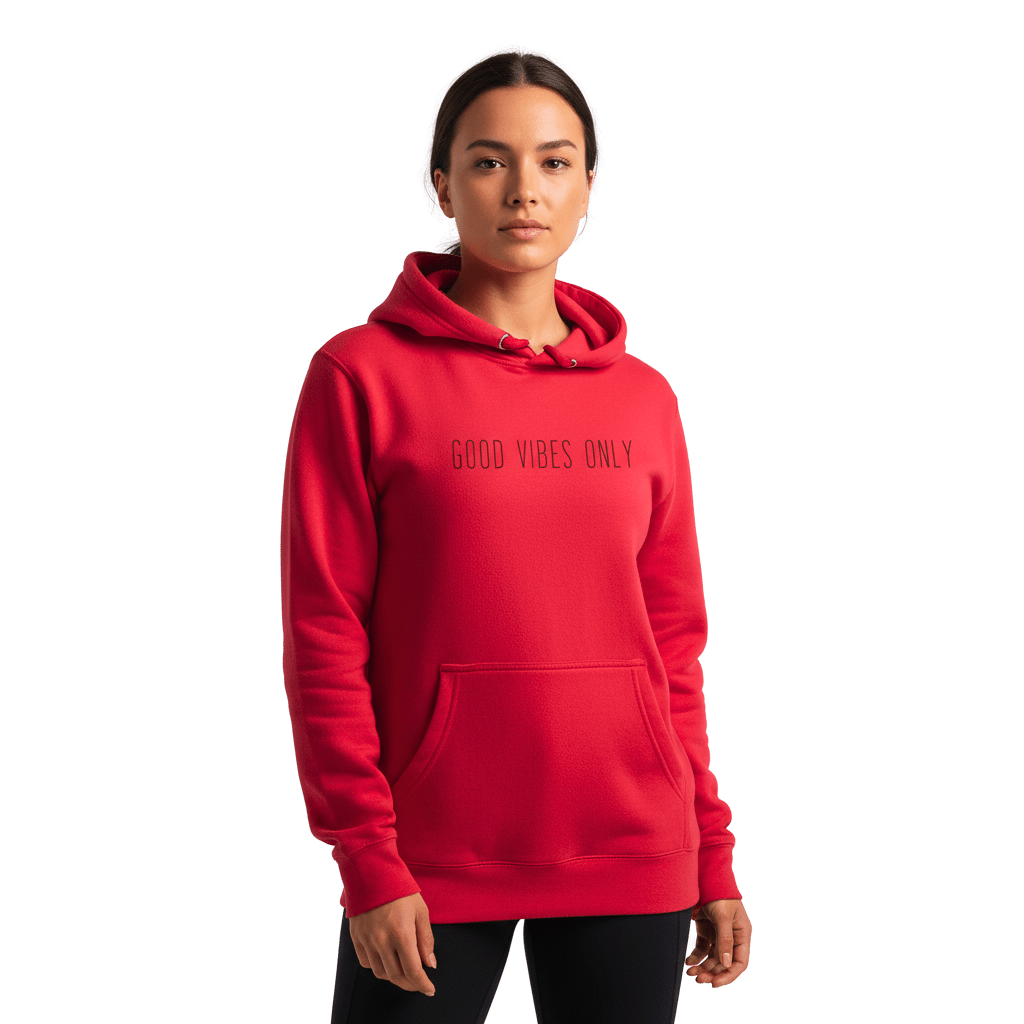 Hoodie Premium Unisexe – GOOD VIBES ONLY (Noir) - Wearistic