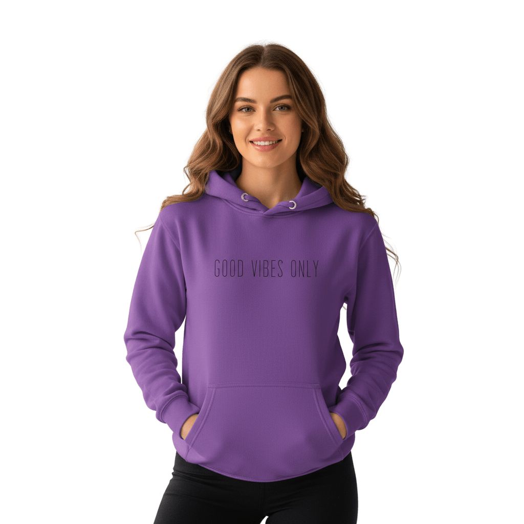 Hoodie Premium Unisexe – GOOD VIBES ONLY (Noir) - Wearistic