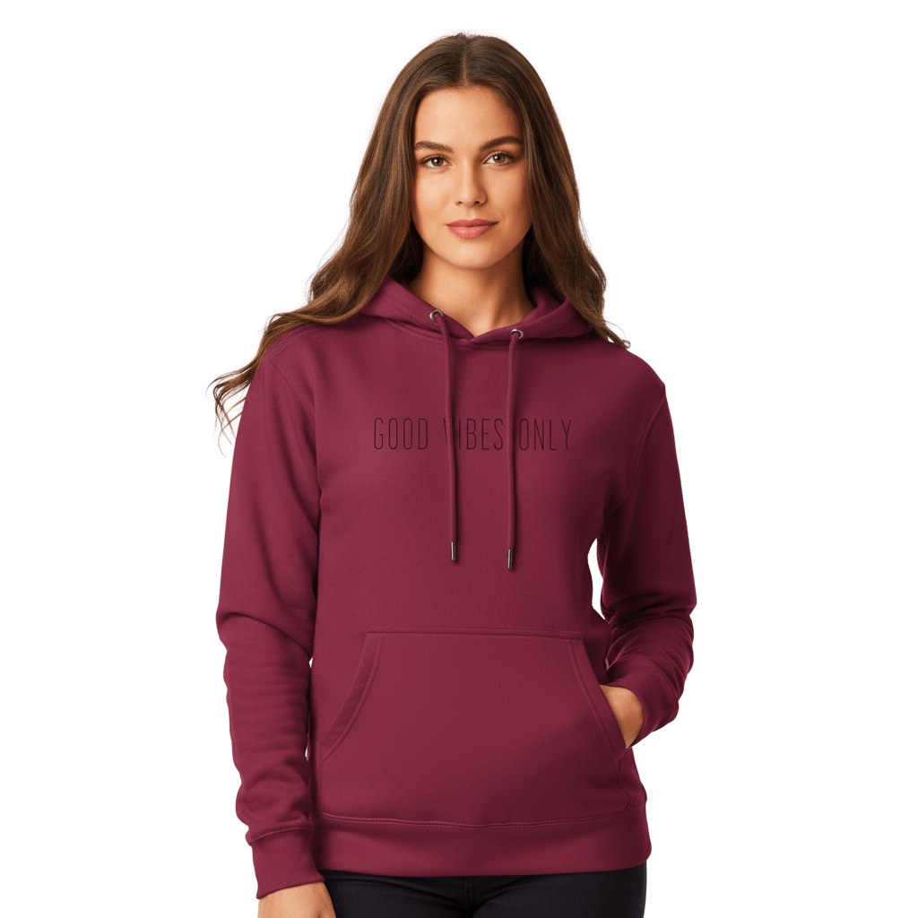 Hoodie Premium Unisexe – GOOD VIBES ONLY (Noir) - Wearistic