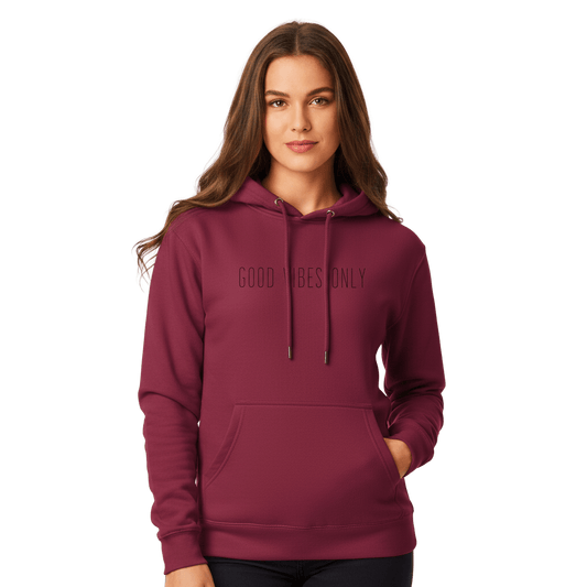 Hoodie Premium Unisexe – GOOD VIBES ONLY (Noir) - Wearistic