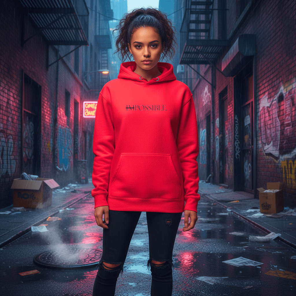 Hoodie Premium Unisexe – IMPOSSIBLE (Noir) - Wearistic