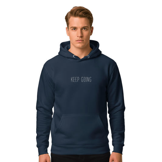Hoodie Premium Unisexe – KEEP GOING (Blanc) - Wearistic