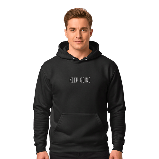 Hoodie Premium Unisexe – KEEP GOING (Blanc) - Wearistic