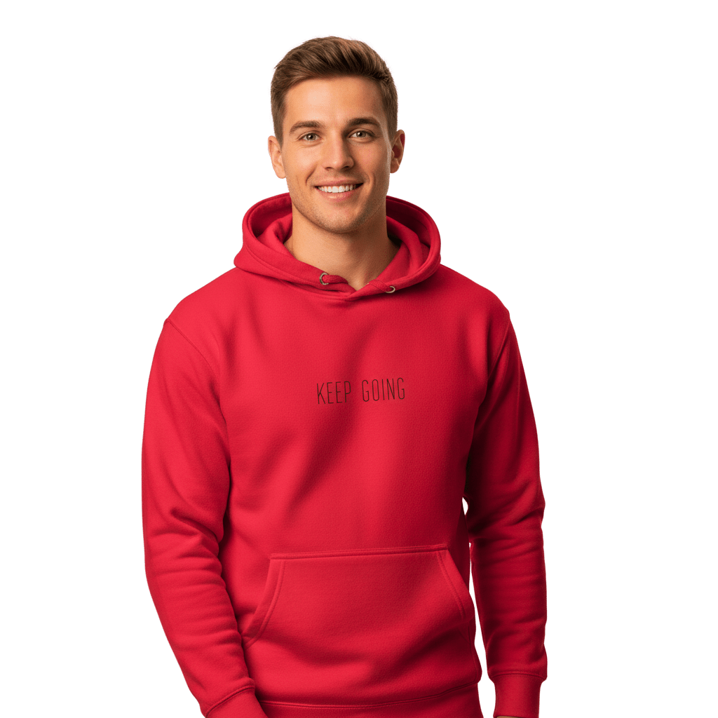 Hoodie Premium Unisexe – KEEP GOING (Noir) - Wearistic