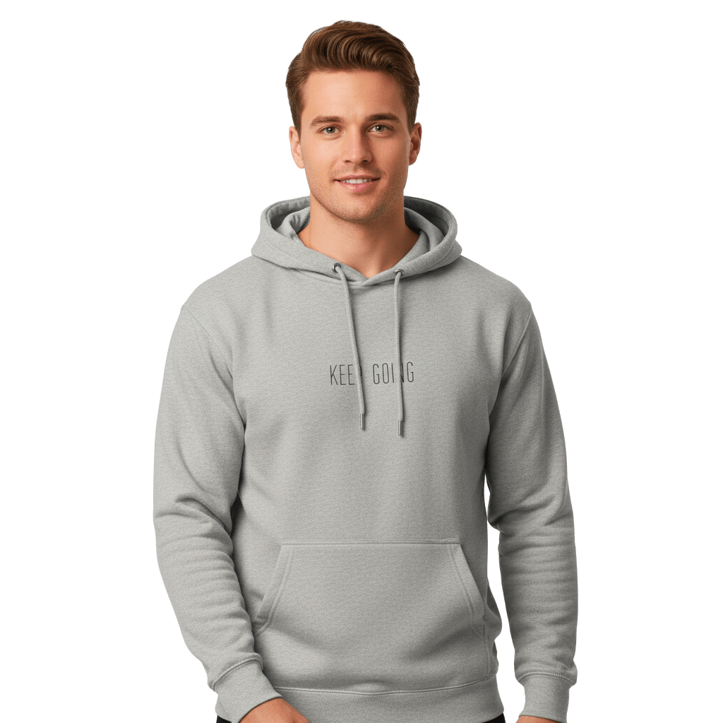 Hoodie Premium Unisexe – KEEP GOING (Noir) - Wearistic
