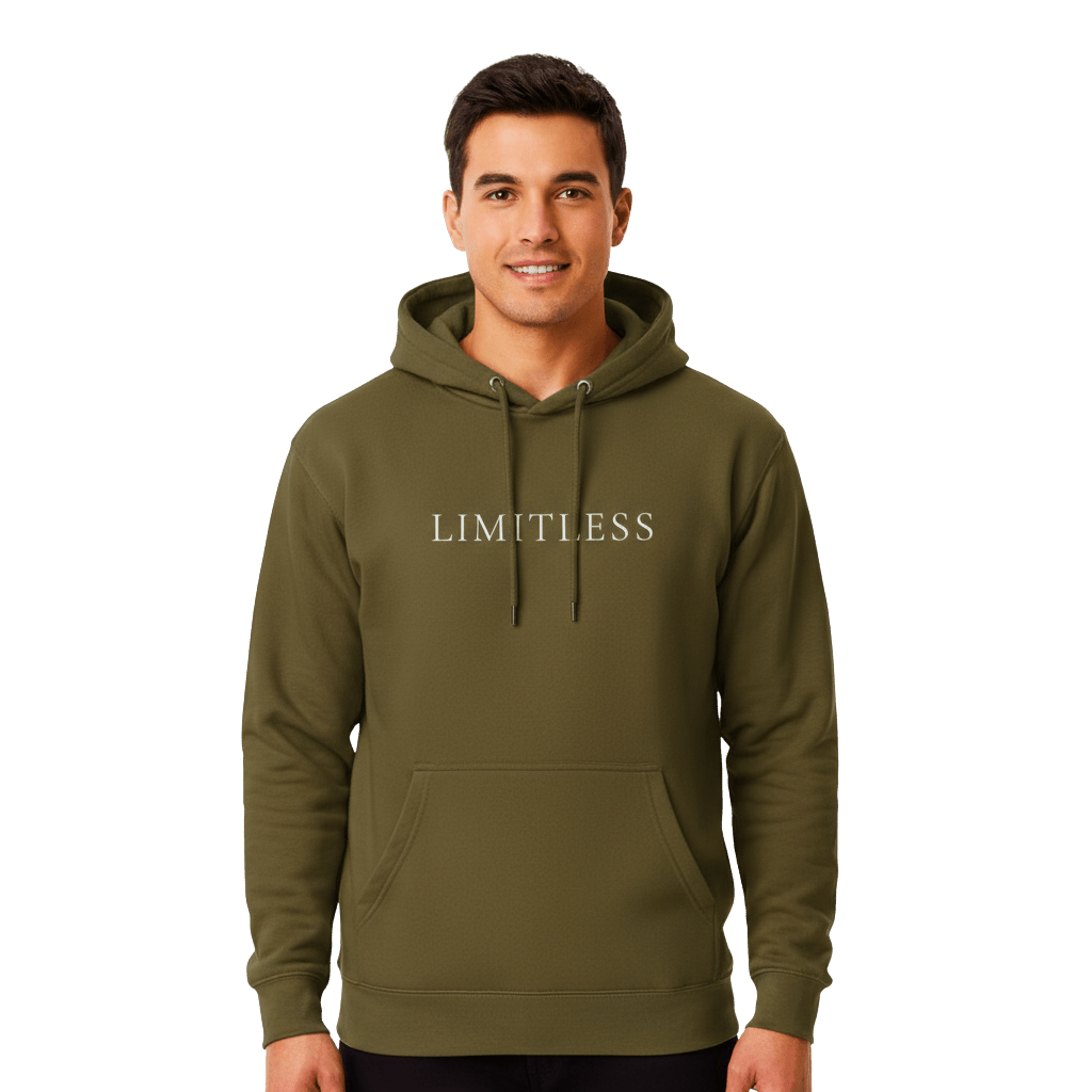 Hoodie Premium Unisexe – LIMITLESS (Blanc) - Wearistic