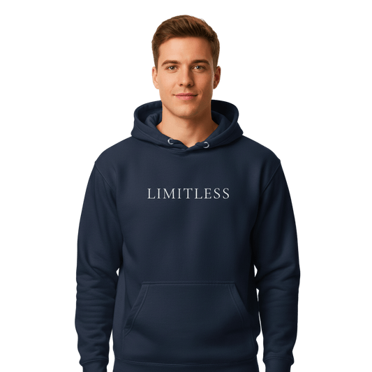 Hoodie Premium Unisexe – LIMITLESS (Blanc) - Wearistic