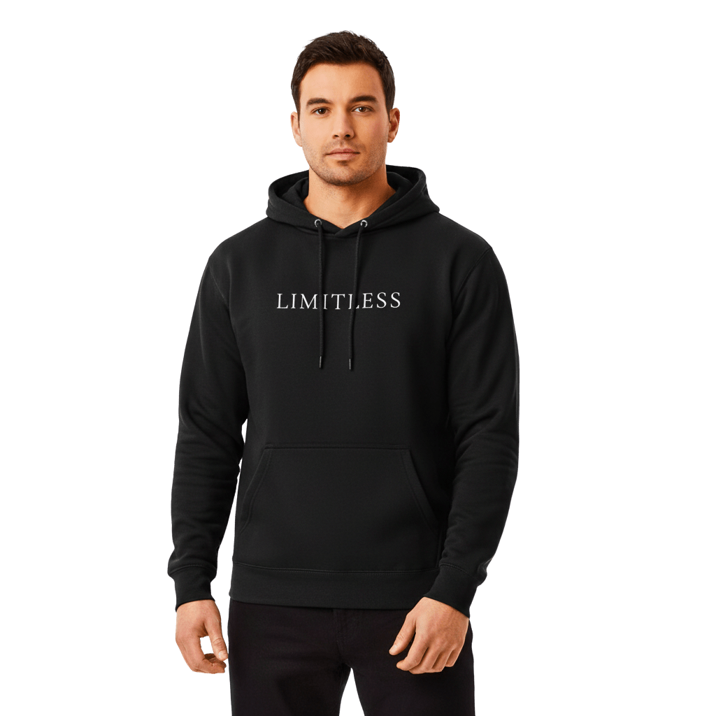 Hoodie Premium Unisexe – LIMITLESS (Blanc) - Wearistic