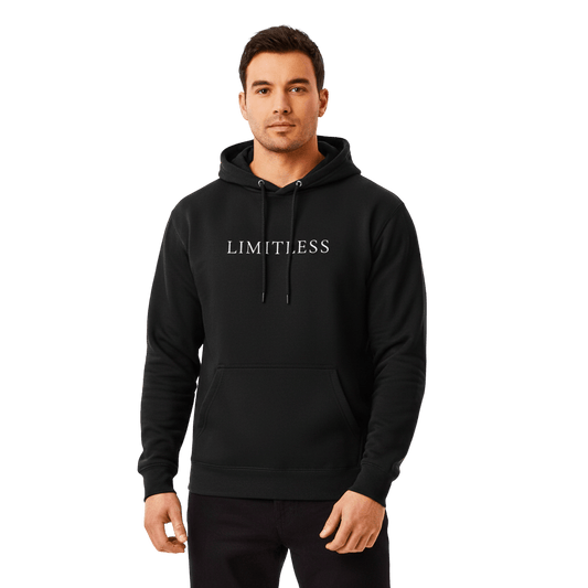 Hoodie Premium Unisexe – LIMITLESS (Blanc) - Wearistic