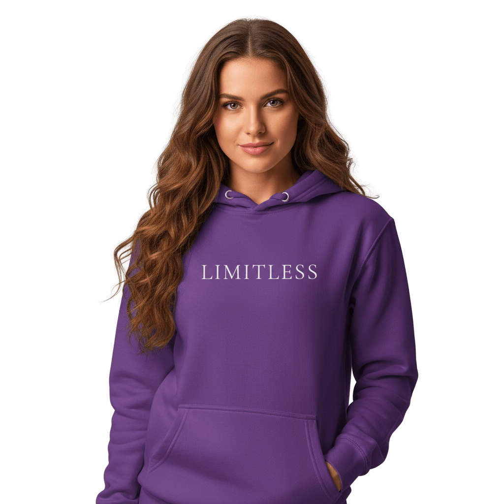 Hoodie Premium Unisexe – LIMITLESS (Blanc) - Wearistic