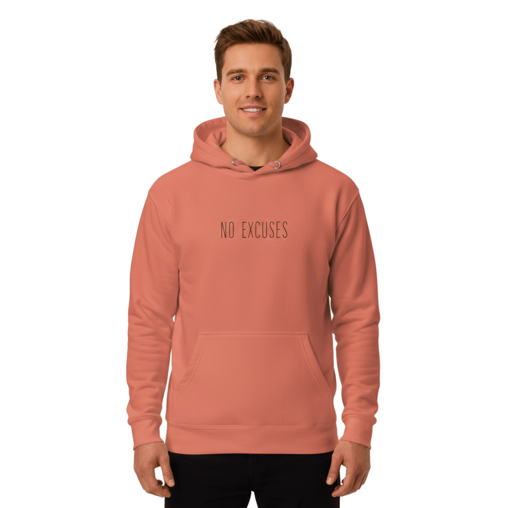 Hoodie Premium Unisexe – NO EXCUSES (Noir) - Wearistic