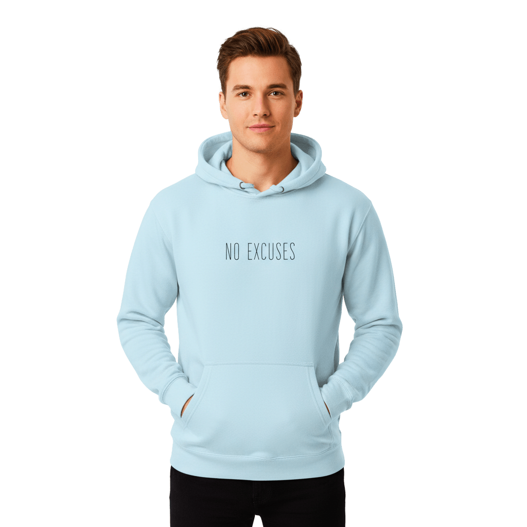 Hoodie Premium Unisexe – NO EXCUSES (Noir) - Wearistic