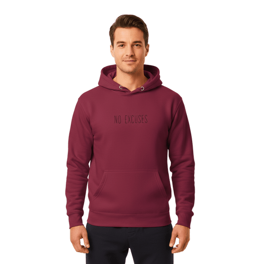 Hoodie Premium Unisexe – NO EXCUSES (Noir) - Wearistic