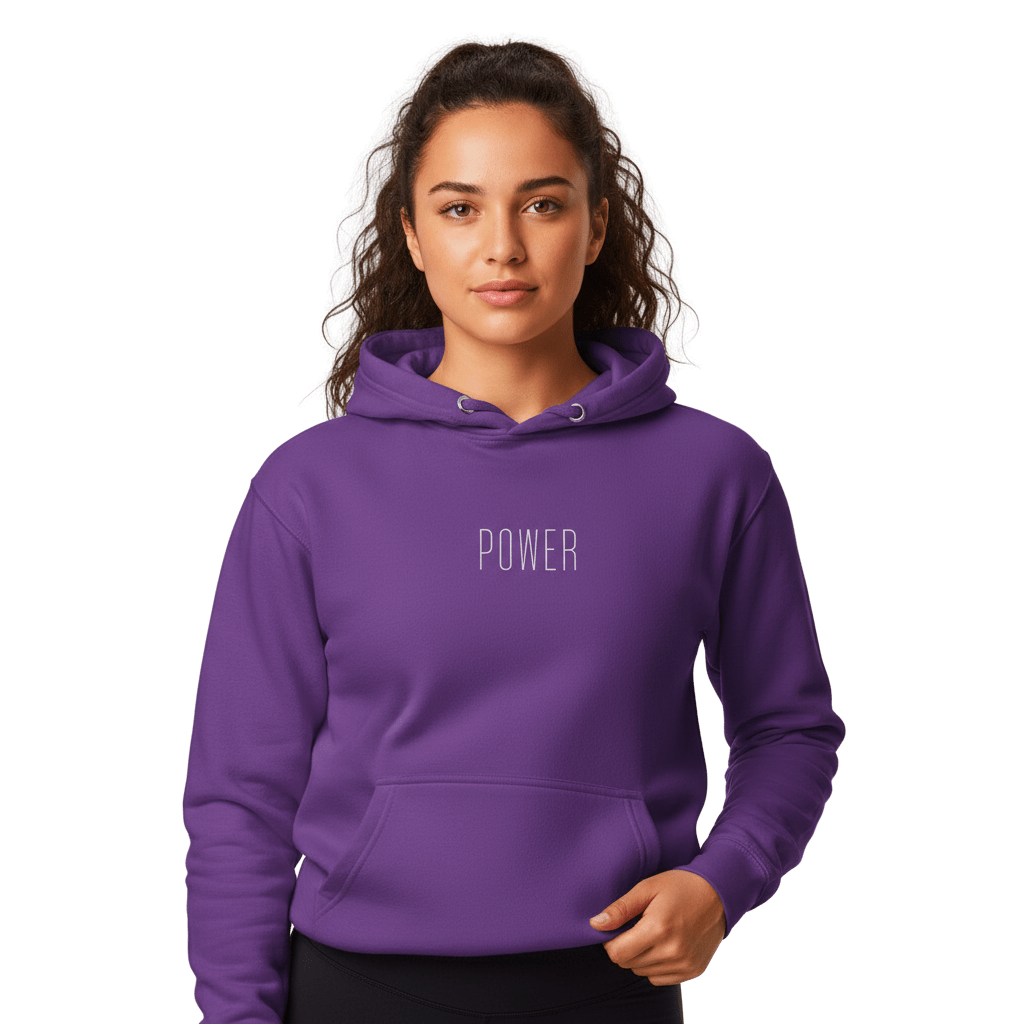 Hoodie Premium Unisexe – POWER (Blanc) - Wearistic