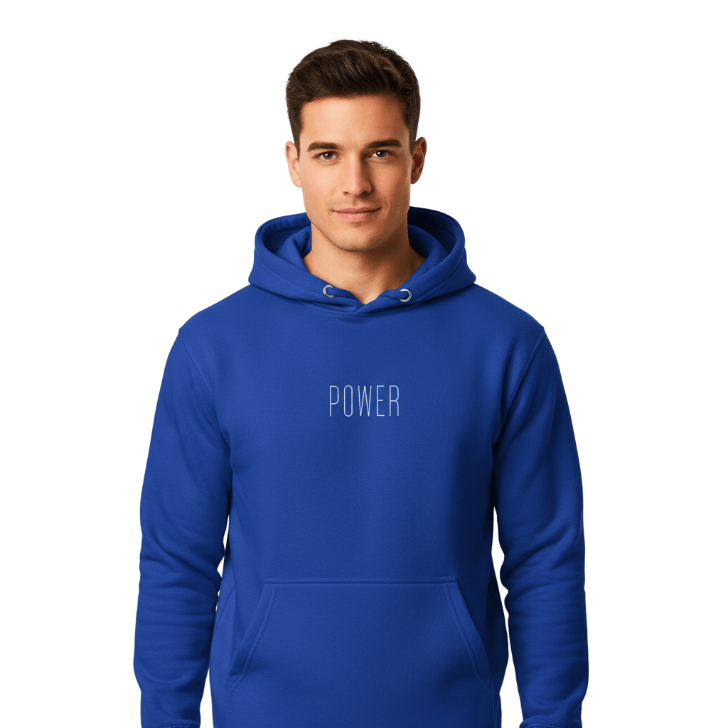 Hoodie Premium Unisexe – POWER (Blanc) - Wearistic