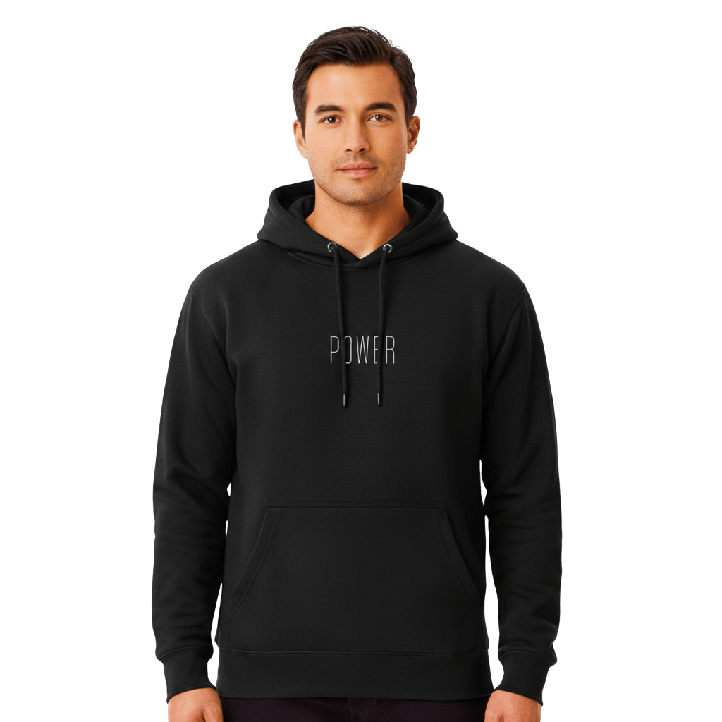Hoodie Premium Unisexe – POWER (Blanc) - Wearistic