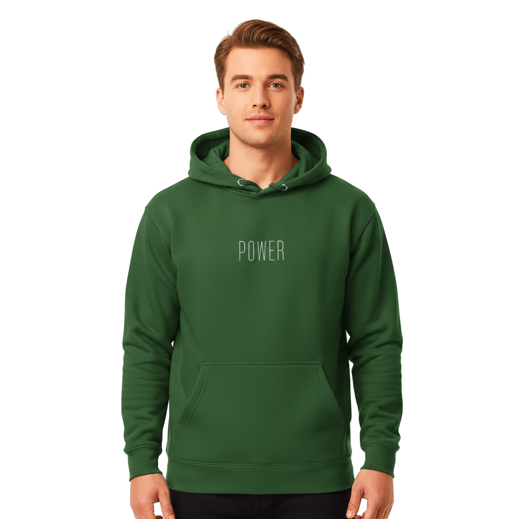 Hoodie Premium Unisexe – POWER (Blanc) - Wearistic