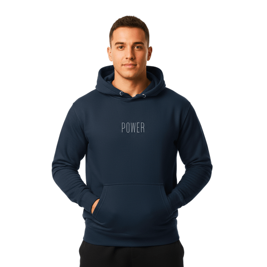 Hoodie Premium Unisexe – POWER (Blanc) - Wearistic