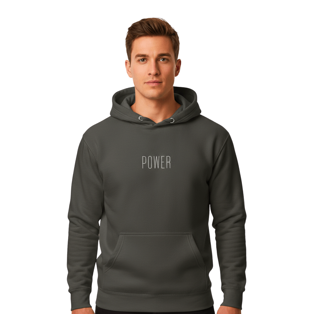Hoodie Premium Unisexe – POWER (Blanc) - Wearistic