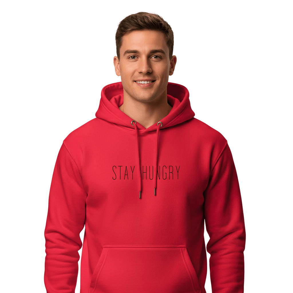 Hoodie Premium Unisexe – STAY HUNGRY (Noir) - Wearistic