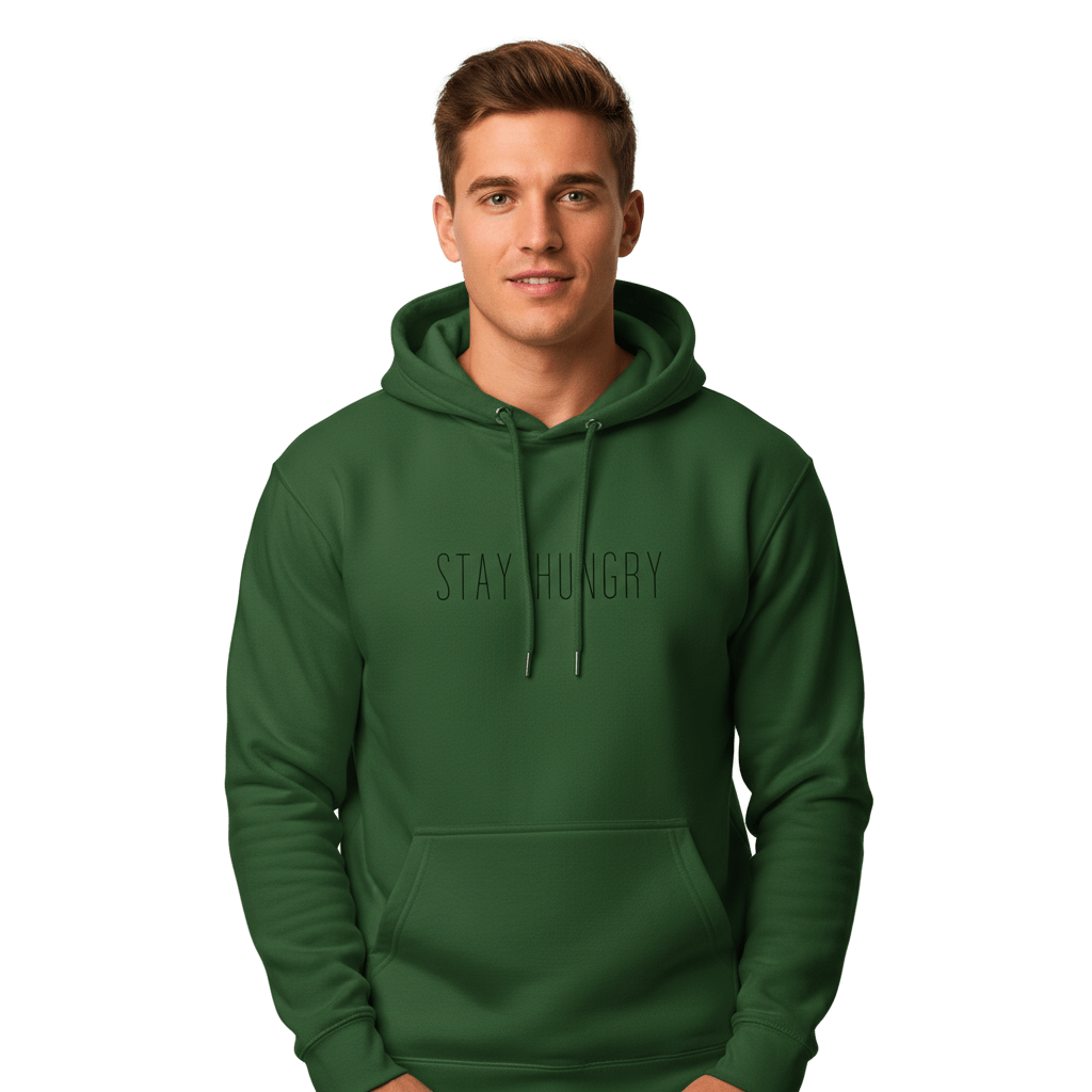 Hoodie Premium Unisexe – STAY HUNGRY (Noir) - Wearistic