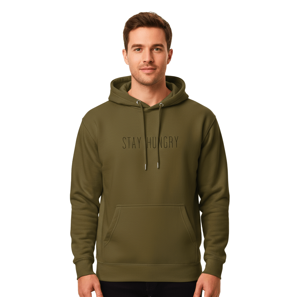 Hoodie Premium Unisexe – STAY HUNGRY (Noir) - Wearistic