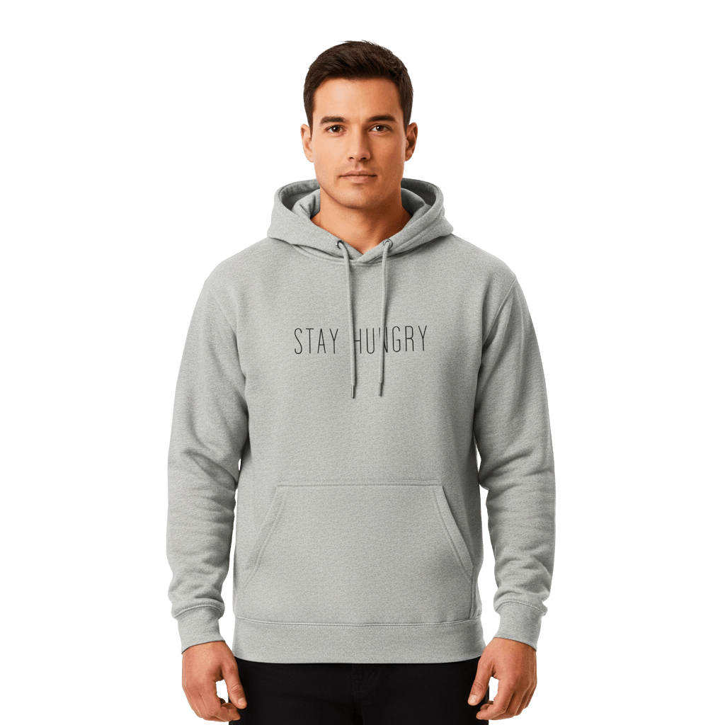 Hoodie Premium Unisexe – STAY HUNGRY (Noir) - Wearistic