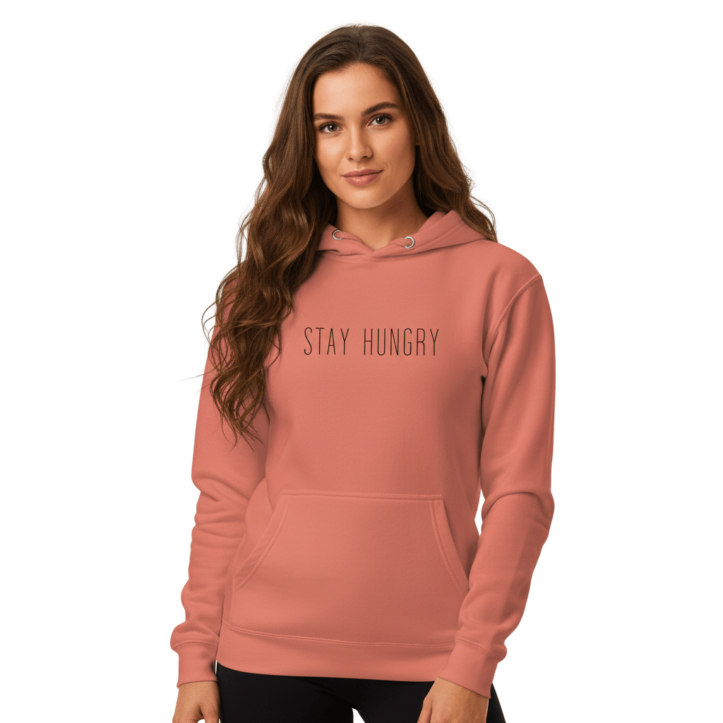 Hoodie Premium Unisexe – STAY HUNGRY (Noir) - Wearistic