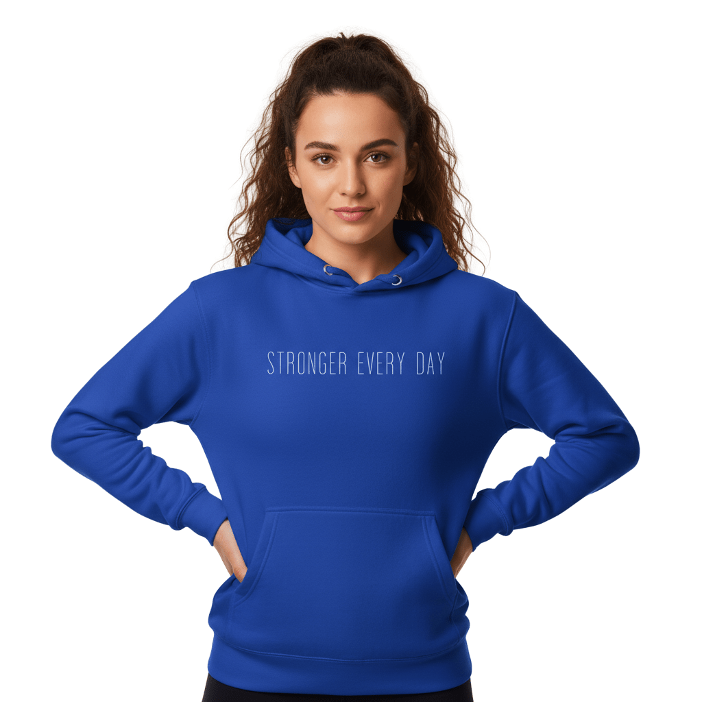 Hoodie Premium Unisexe – STRONGER EVERY DAY (Blanc) - Wearistic