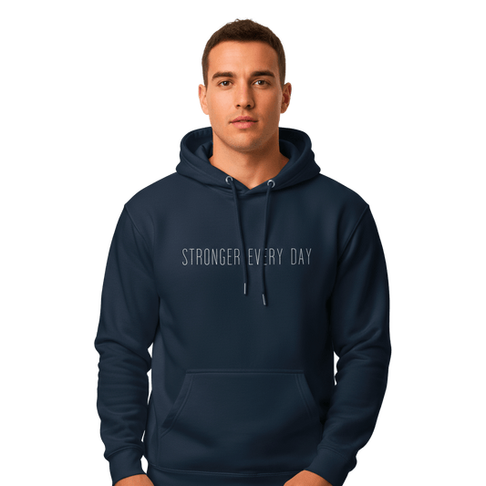 Hoodie Premium Unisexe – STRONGER EVERY DAY (Blanc) - Wearistic